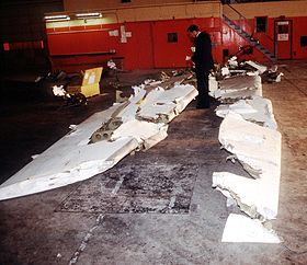 Wreckage from Arrow Air Flight 1285 in storage.jpg