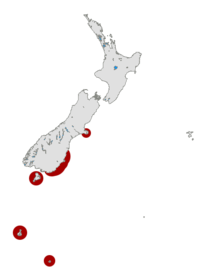 Yellow-eyed Penguin distribution map.png
