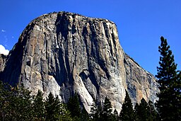 Sydvästra sidan av El Capitan sedd från Yosemite Valley