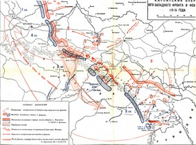 Mapa zachycující bojové linie