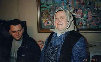 Zuzana Chalupová with author and painter Mile Davidovic