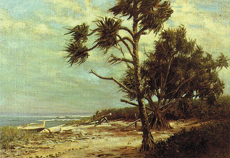 File:'Canoe and Hala Tree' by D. Howard Hitchcock, c. 1900.jpg