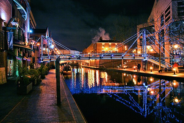 Bridge over Birmingham Canal Old Main Line in Birmingham City Centre