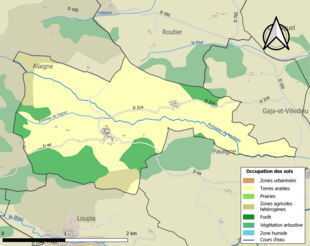 Mappa a colori che mostra l'uso del suolo.