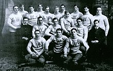 The 1901 Williams College football team posing for a photo in the yearbook 1901 Williams College football team.jpg
