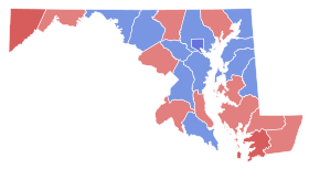 Tahun 1946 Maryland gubernur hasil pemilihan peta oleh county.svg