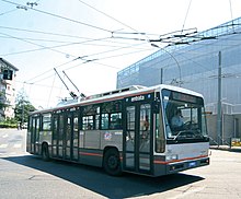 Breda trolleybus no 805, near La Spezia's Megacine 1 pressi del megacine.jpg