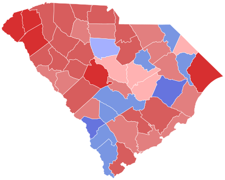 2010 United States Senate election in South Carolina results map by county.svg
