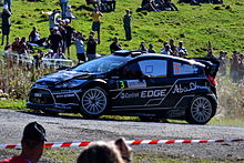 Hirvonen at the 2011 Rallye de France. 2011 10 01 10-50Rallye France, ES12, Mikko Hirvonen.jpg