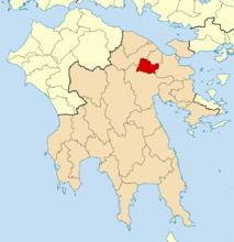 Карта на община Немея