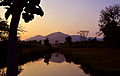 Sonnenuntergandg bei Ho Thewalai Mahakaset im Geschichtspark Sukhothai