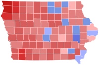 2014 Senaatsverkiezingen van de Verenigde Staten in Iowa resultatenkaart door county.svg