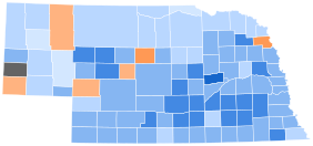 File:2018 Nebraska gubernatorial Democratic primary election results map by county.svg