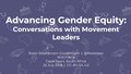 July 2018, "Advancing Gender Equity", Wikimania, Cape Town, South Africa