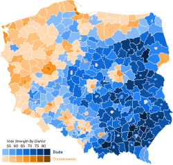 Polsk præsidentvalg 2020 - 2. runde results.svg