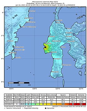 Illustrasjonsbilde av artikkelen 2021 jordskjelv i Célèbes