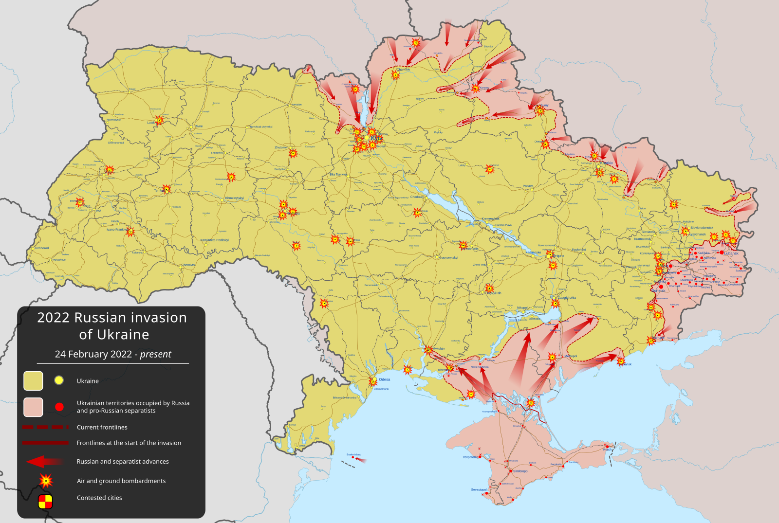 Фронт на украине 25.02 2024. Карта Украины. Карта Украины 2022. Карта войны на Украине. Российские войска на Украине пощиции.