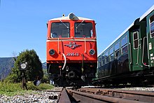 2095 013 im Bahnhof Bezau, Oktober 2021