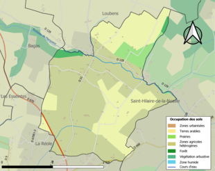 Kolorowa mapa przedstawiająca użytkowanie gruntów.