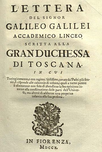 Lettre à la grande-duchesse Christine