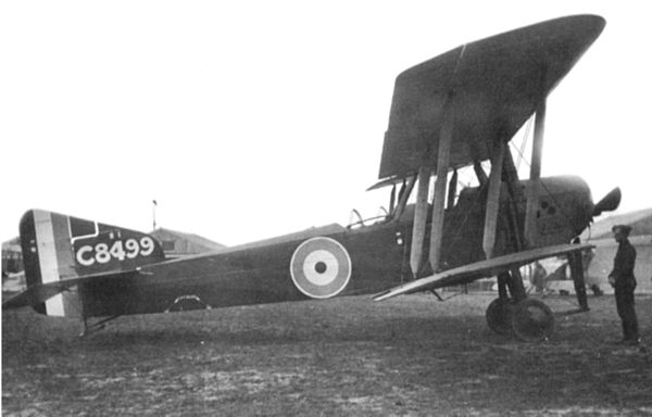 Armstrong Whitworth F.K.8, similar to what No. 10 Squadron operated between 1917 and 1918.