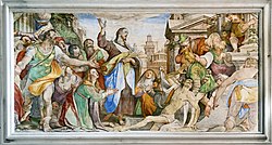 Fresque de la Résurrection de Lazare dans l’église San Francesco della Vigna à Venise en 1561.