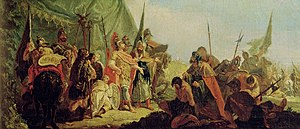 Alexander the Great (356-23 BC) and Porus (oil on canvas).jpg