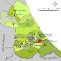 Розташування муніципалітету Л'Алкерія-де-ла-Комтеса у комарці Сафор
