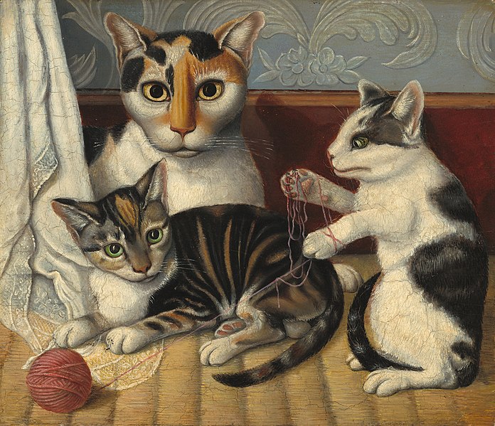 File:American 19th Century - Cat and Kittens - 1958.9.8 - National Gallery of Art.jpg