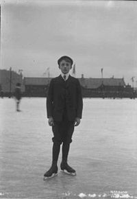 Andreas Krogh at the age of 14 in Oslo's Bislett Stadium