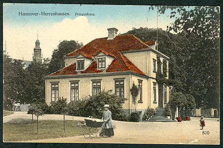 Anonymer Fotograf PC 0800 Hannover Herrenhausen. Prinzenhaus. Bildseite coloriert