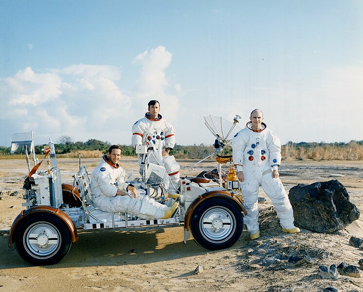 File:Apollo 16 crew with LRV trainer (KSC-72PC-133).jpg