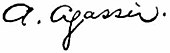 signature d'Alexander Emanuel Agassiz