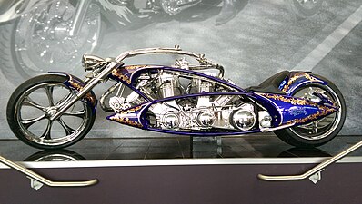 A motorcycle with two engines by Arlen Ness