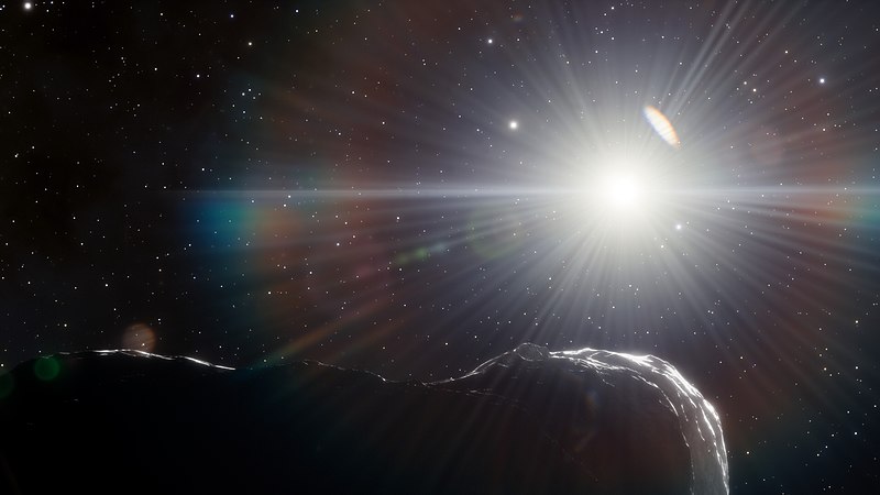 File:Artist’s impression of an asteroid that orbits closer to the Sun than Earth’s orbit.jpg