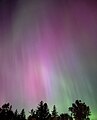 Aurora as seen from Snoqualmie, Washington, U.S. (48°N)