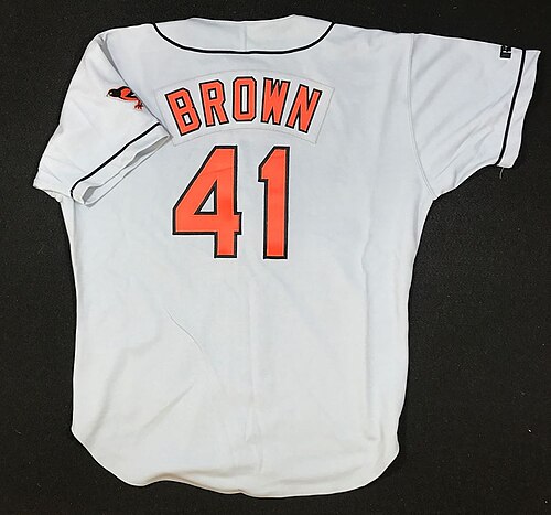 1995 Baltimore Orioles #41 Kevin Brown road jersey