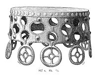 847. The Balkåkra drum from Balkåkra parish, Ljunits hundred, Skåne, Sweden. Bronze Age Period 1.