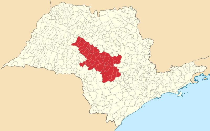 Locations in Região Geográfica Intermediária de São Paulo