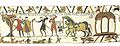 Dette utsnittet av bayeuxteppet frå 1077 syner ein hjulplog i nedre venstre hjøne.