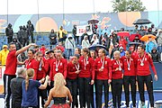 Deutsch: Beachhandball Europameisterschaften 2019 (Beach handball Euro); Tag 6: 7. Juli 2019 – Siegerehrungen English: Beach handball Euro; Day 6: 7 July 2019 – Medal ceremony