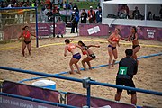 Deutsch: Beachhandball bei den Olympischen Jugendspielen 2018; Tag 5, 10. November 2018; Mädchen, Hauptrunde - Chinese Taipei (Taiwan)-Niederlande 1:2 English: Beach handball at the 2018 Summer Youth Olympics at 11 October 2018 – Girls Main Round – Chinese Taipei (Taiwan)-Netherlands 1:2