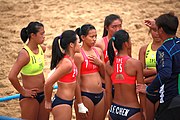 Deutsch: Beachhandball bei den Olympischen Jugendspielen 2018; Tag 6, 12. Oktober 2018; Mädchen, Hauptrundenspiel – Chinesisch Taipei (Taiwan)-Paraguay 0:2 English: Beach handball at the 2018 Summer Youth Olympics at 12 October 2018 – Girls Main Round – Chinese Taipei (Taiwan)-Paraguay 0:2