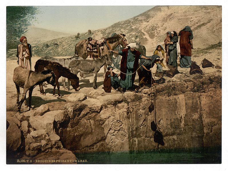 File:Bedouins drawing water, Holy Land-LCCN2002725065.jpg