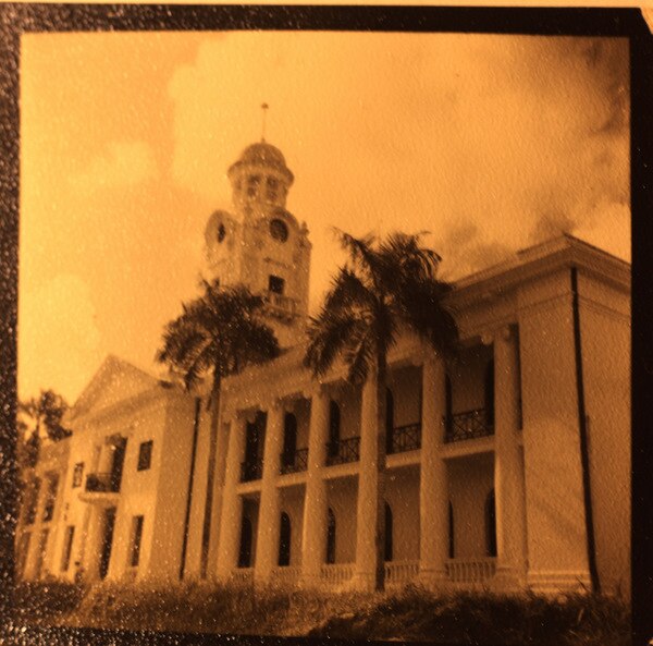 The Chinese High School Clock Tower in the 1950s