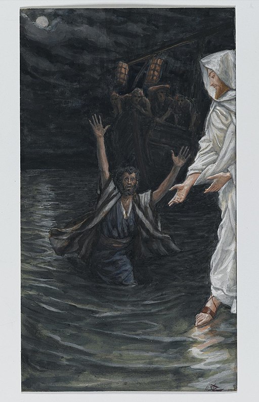 Brooklyn Museum - Saint Peter Walks on the Sea (Saint Pierre marche sur la mer) - James Tissot - overall