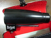 Rifle bore sighter with arbor and leather case Bushnell Bore Sighter, arbor and case.JPG
