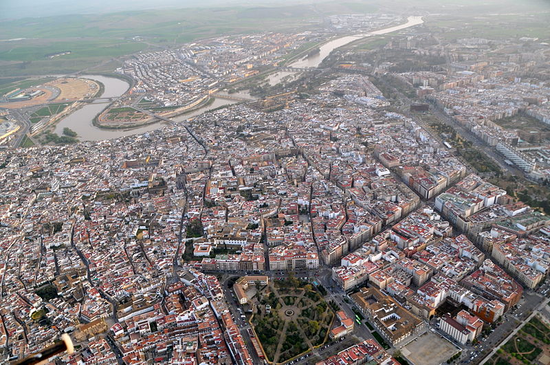 Vista aérea de Córdoba (España).