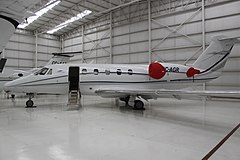 side, in clean hangar, stair open