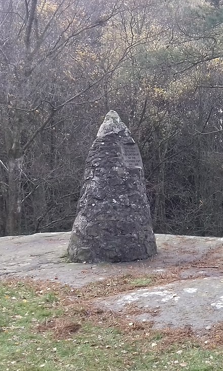 A Cairn near Fourstones commemorating the first official Scout camp after its creation